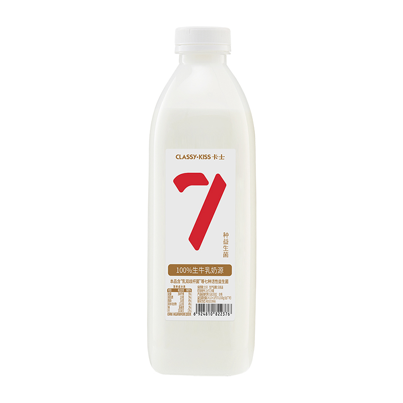 卡士007益生菌家庭装酸奶原味1kg/瓶