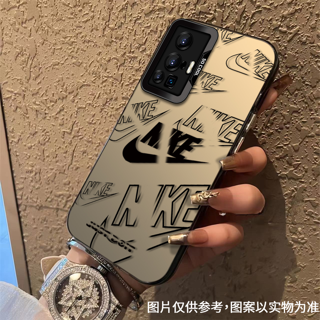 适用于【VIVO】X70Pro经典简约黑勾时尚潮牌全包防摔手机壳
