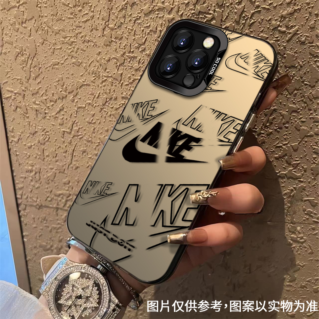适用于【苹果】13Pro经典简约黑勾时尚潮牌全包防摔手机壳