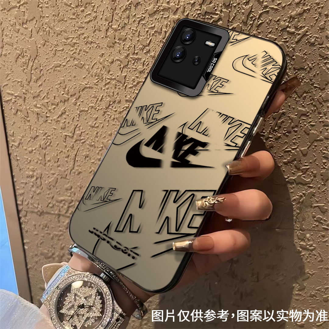 适用于【VIVO】IQOONEO6/SE经典简约黑勾时尚潮牌全包防摔手机壳