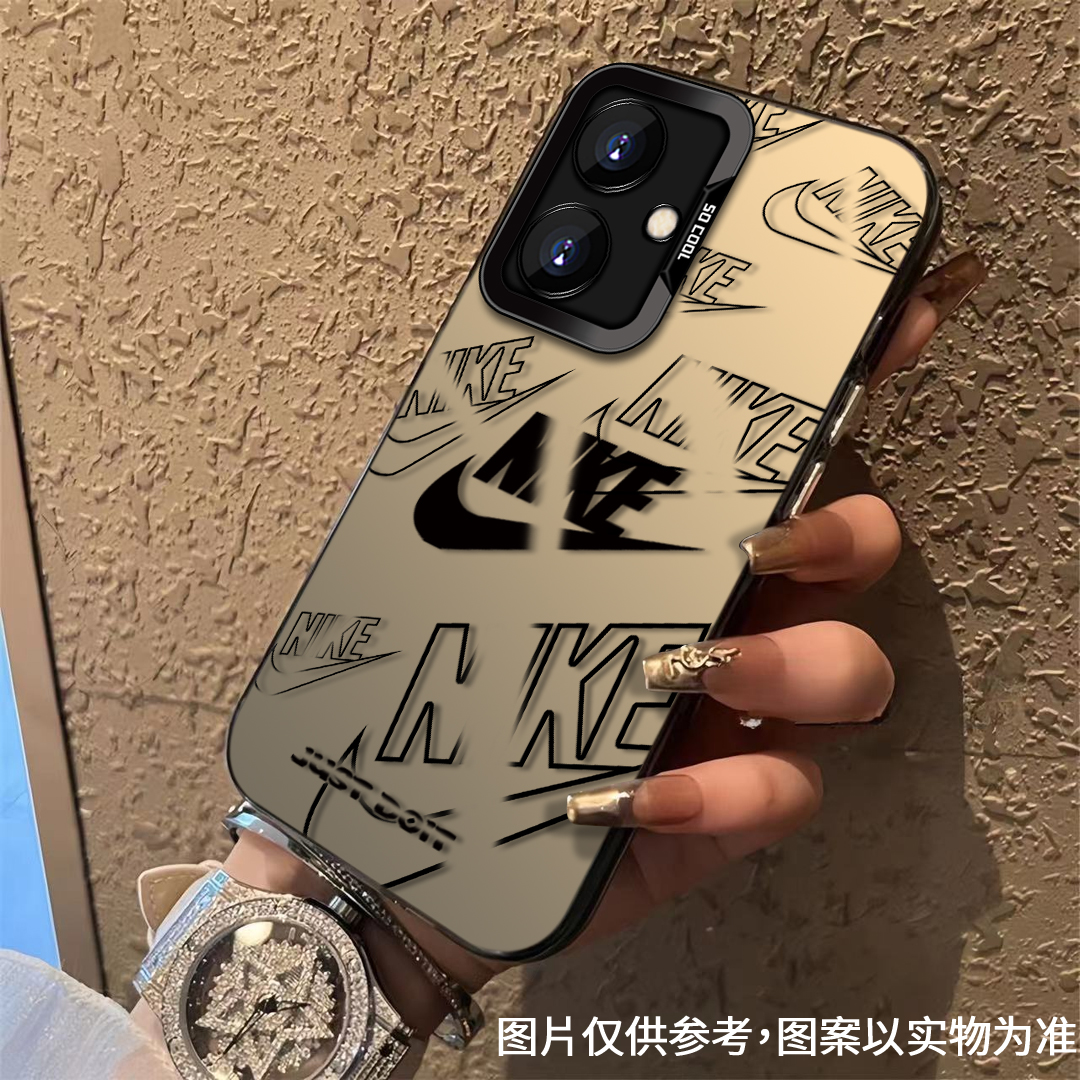 适用于【华为】荣耀100经典简约黑勾时尚潮牌全包防摔手机壳