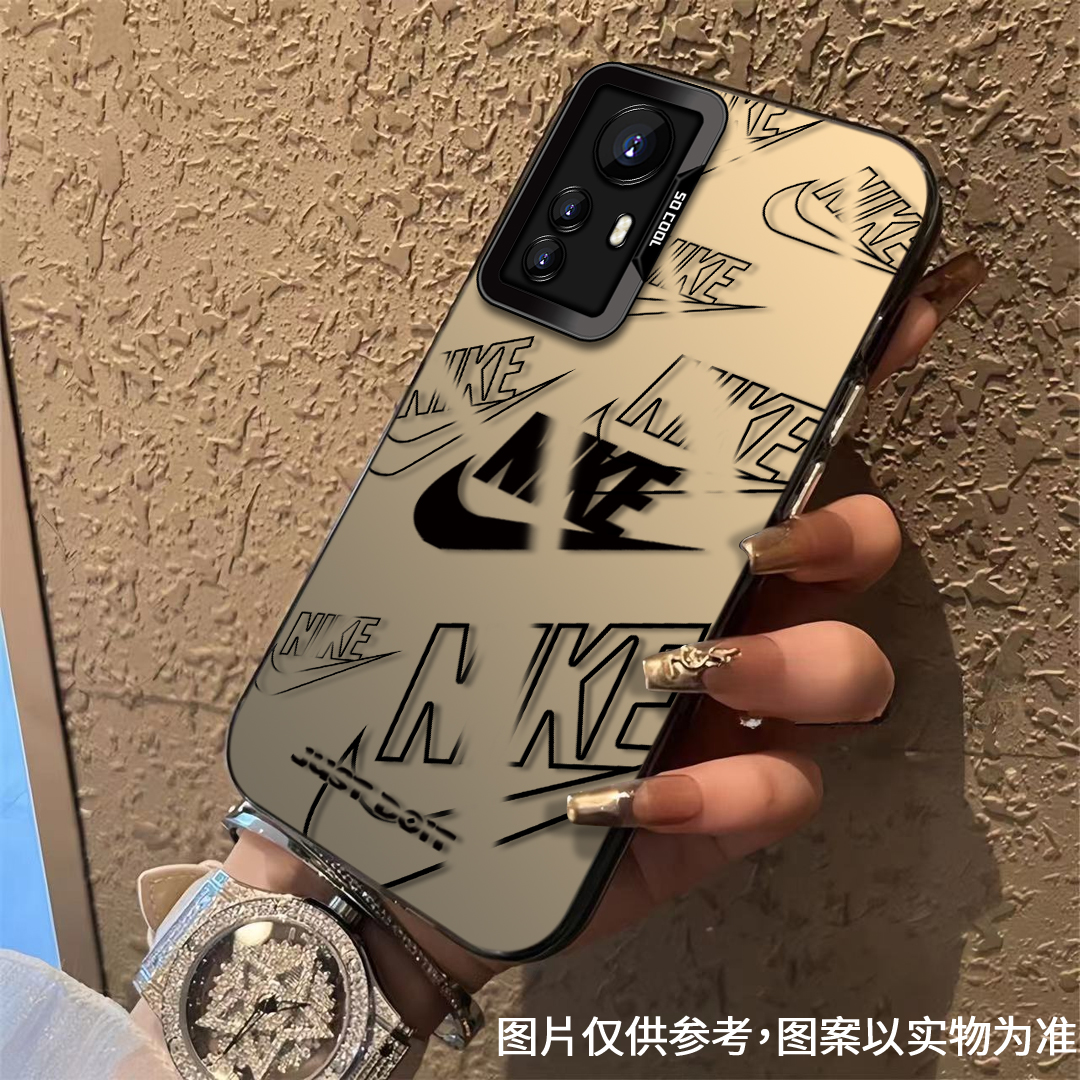 适用于【小米】12/12X/12S经典简约黑勾时尚潮牌全包防摔手机壳
