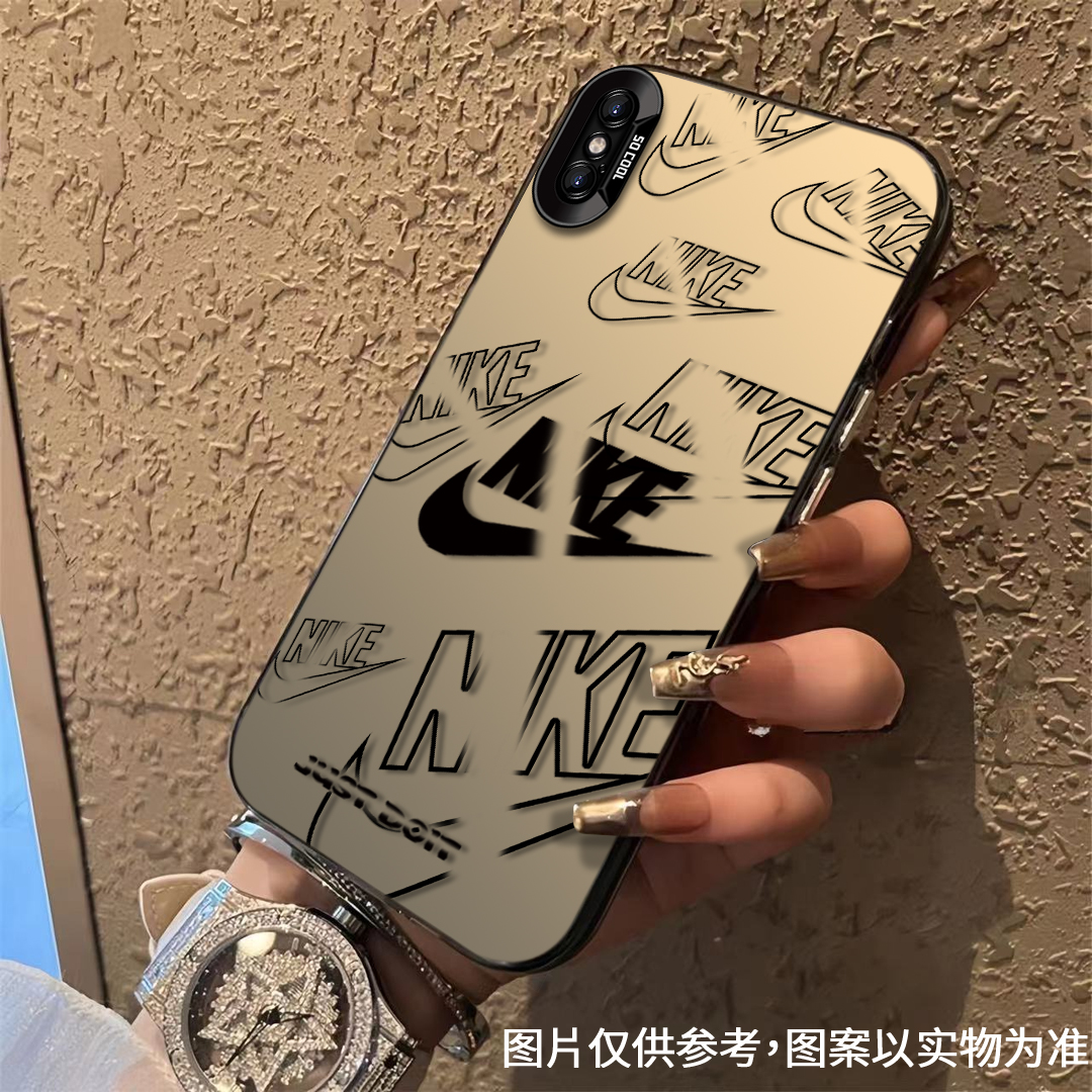 适用于【苹果】XSMAX经典简约黑勾时尚潮牌全包防摔手机壳