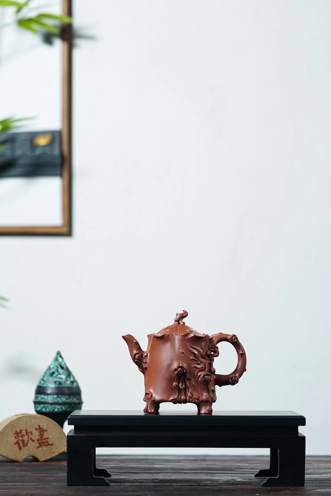 《岁月静好》紫砂套组，清水泥全手工制作，主壶350cc，细节咨询客服