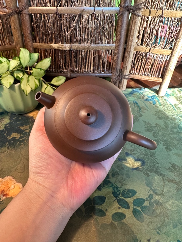 《巨轮珠》原矿老料紫泥， 8o目，细腻佳品，200cc，国工沈兰萍制作。