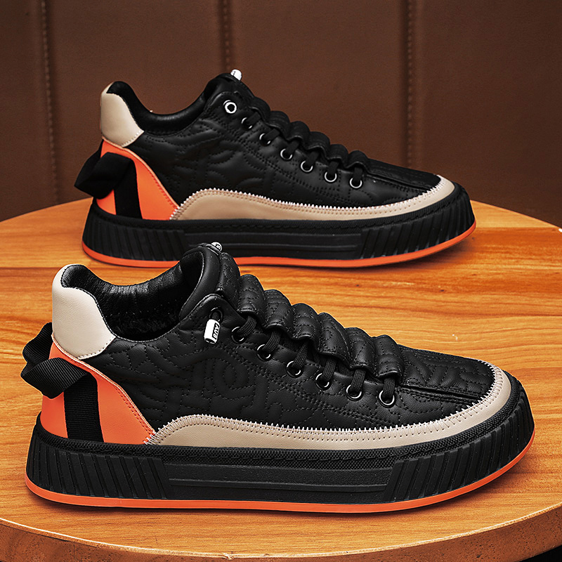 鸿星尔克领跑冬季男鞋2024新款男士运动休闲黑色阿甘老爹男款百搭