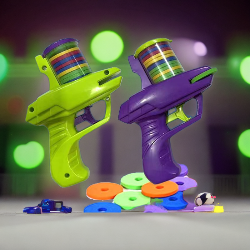 亲子户外益智手动飞盘枪飞碟萝卜枪解压全网热卖女孩对战网红款男