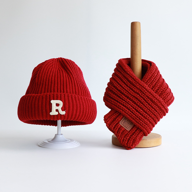 【小扬哥推荐】儿童针织毛钱帽秋冬款套头帽宝宝围巾冬季保暖瓜皮