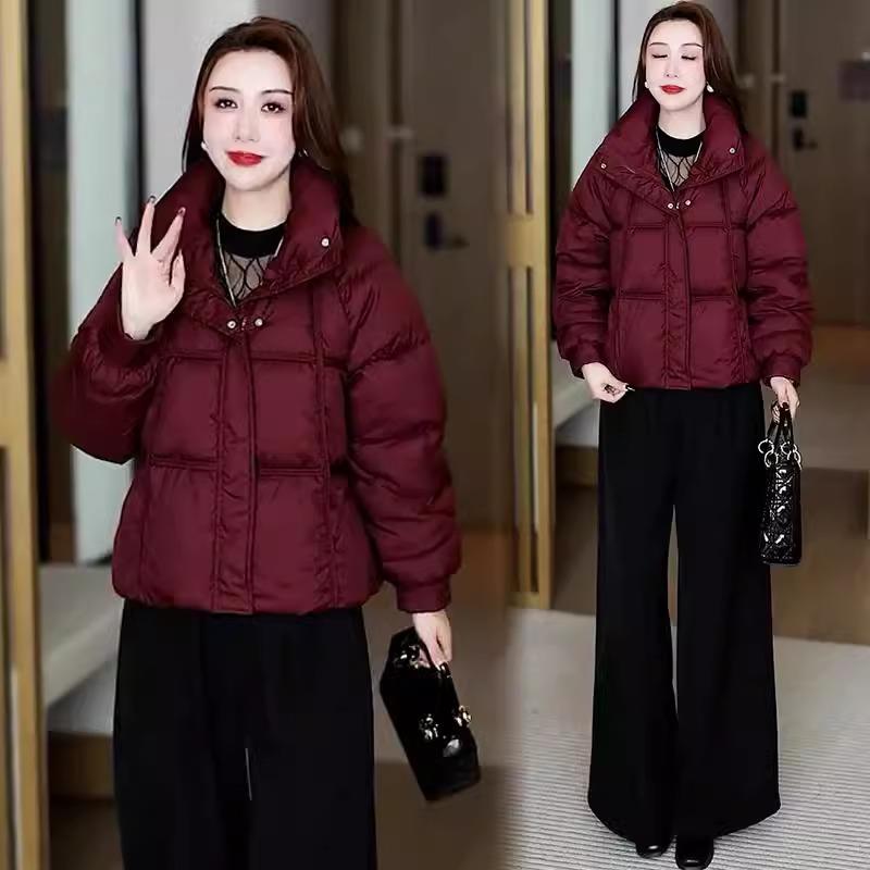 时尚短款羽绒棉服女2024冬季新款洋气显瘦小个子保暖棉衣棉袄外套
