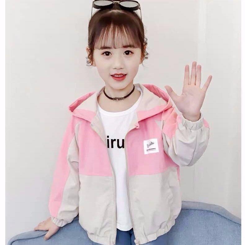 小女孩韩版女童童装2023秋装外套春秋季新款棉质中长款上衣潮风衣