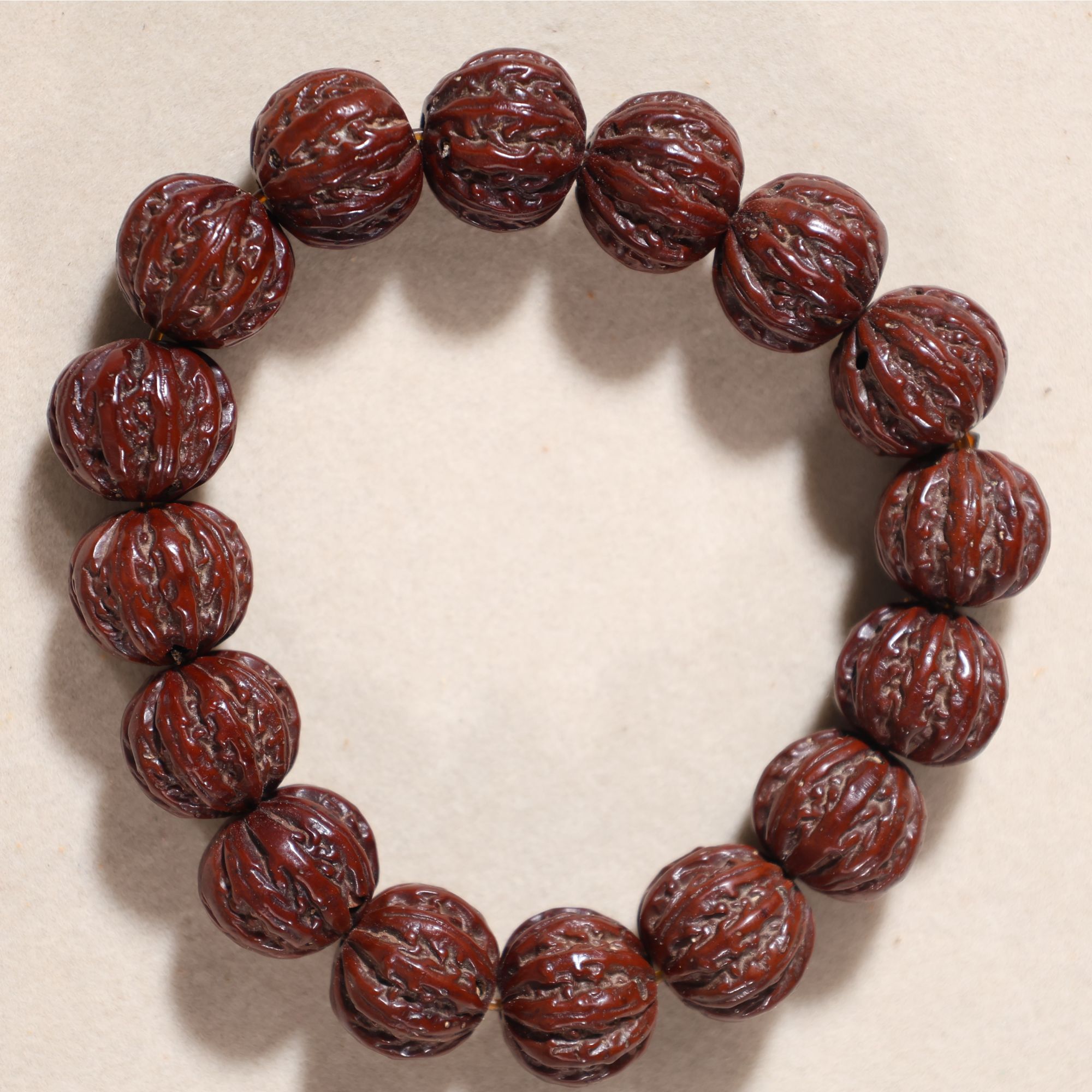 原生态紫金鼠雕刻核桃单圈浪家文玩