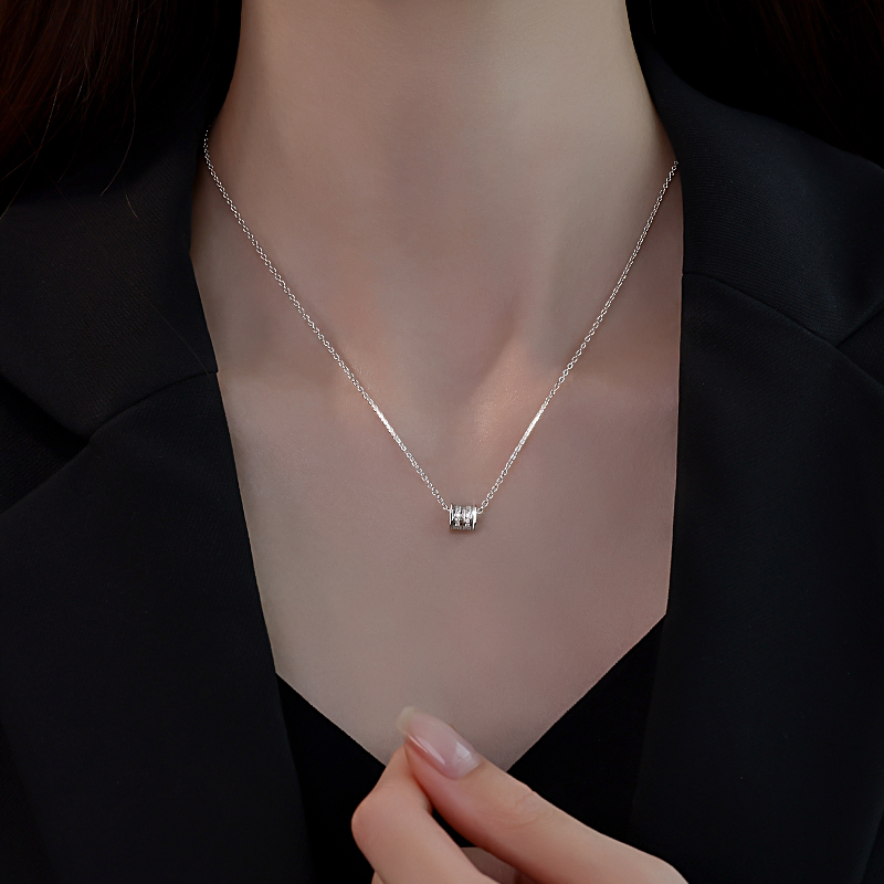 坠链均足银 999纯银小蛮腰项链女新款2025爆款经典吊坠时尚锁骨链