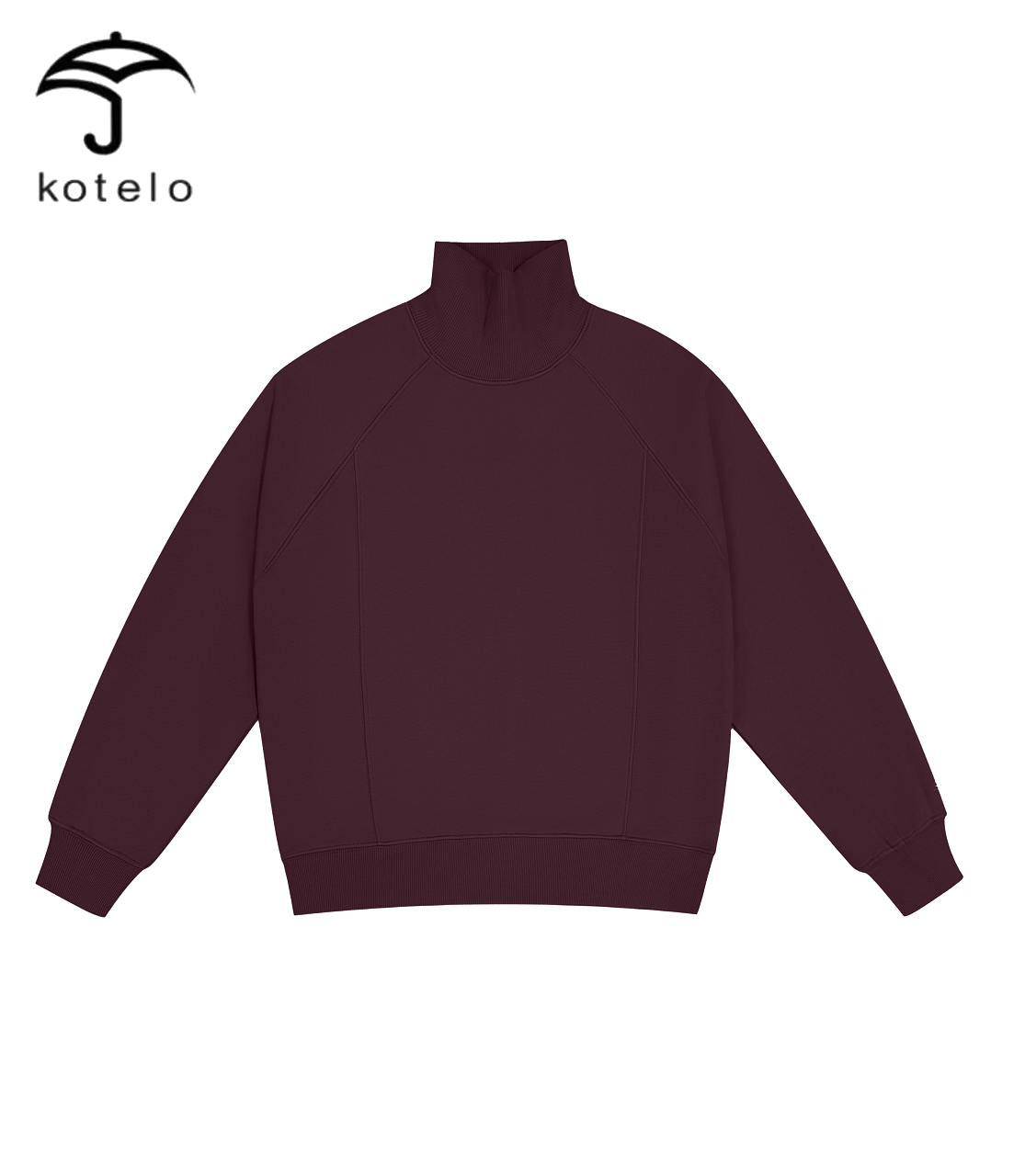 Kotelo自制秋冬加厚法式复古风加绒高领卫衣