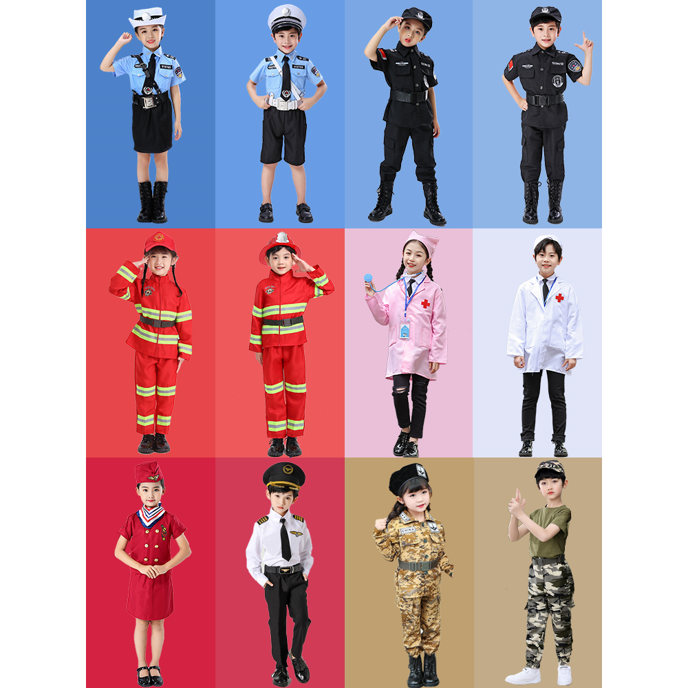 六一儿童警服警察服小警官全套玩具角色扮演交警制服表演服男