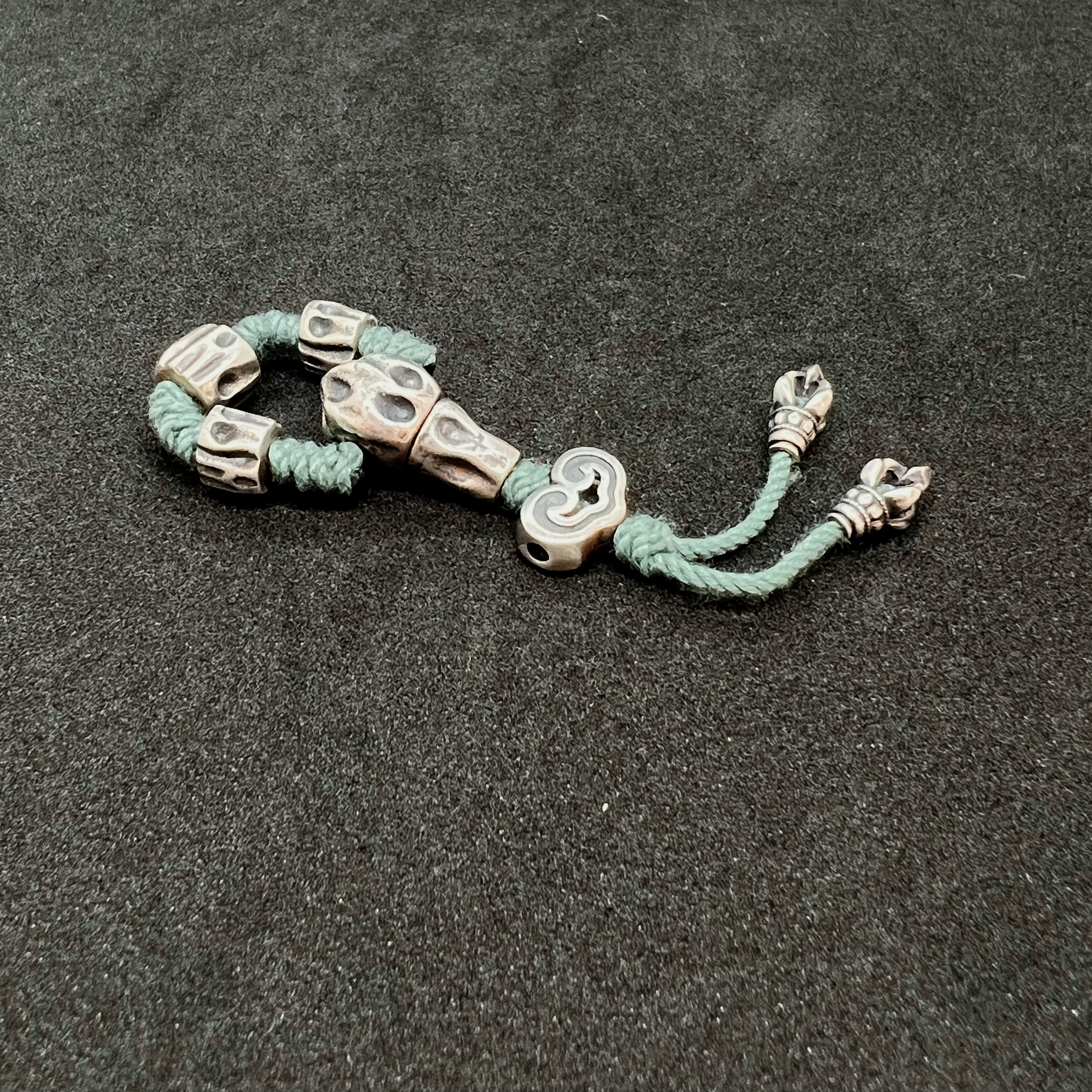 925银银制品 S925银 百香顶珠腰珠三通套装配饰，可配6-7串，卡6.6