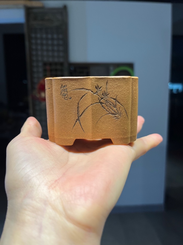 段泥精工制作四方抽角微形花盆迷你四方盆正宗