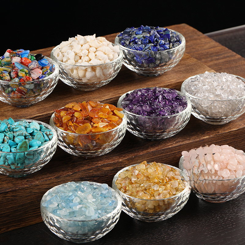 上行道自然七宝石供曼扎封底粉石青石巴西随形黄石千花紫石鱼缸