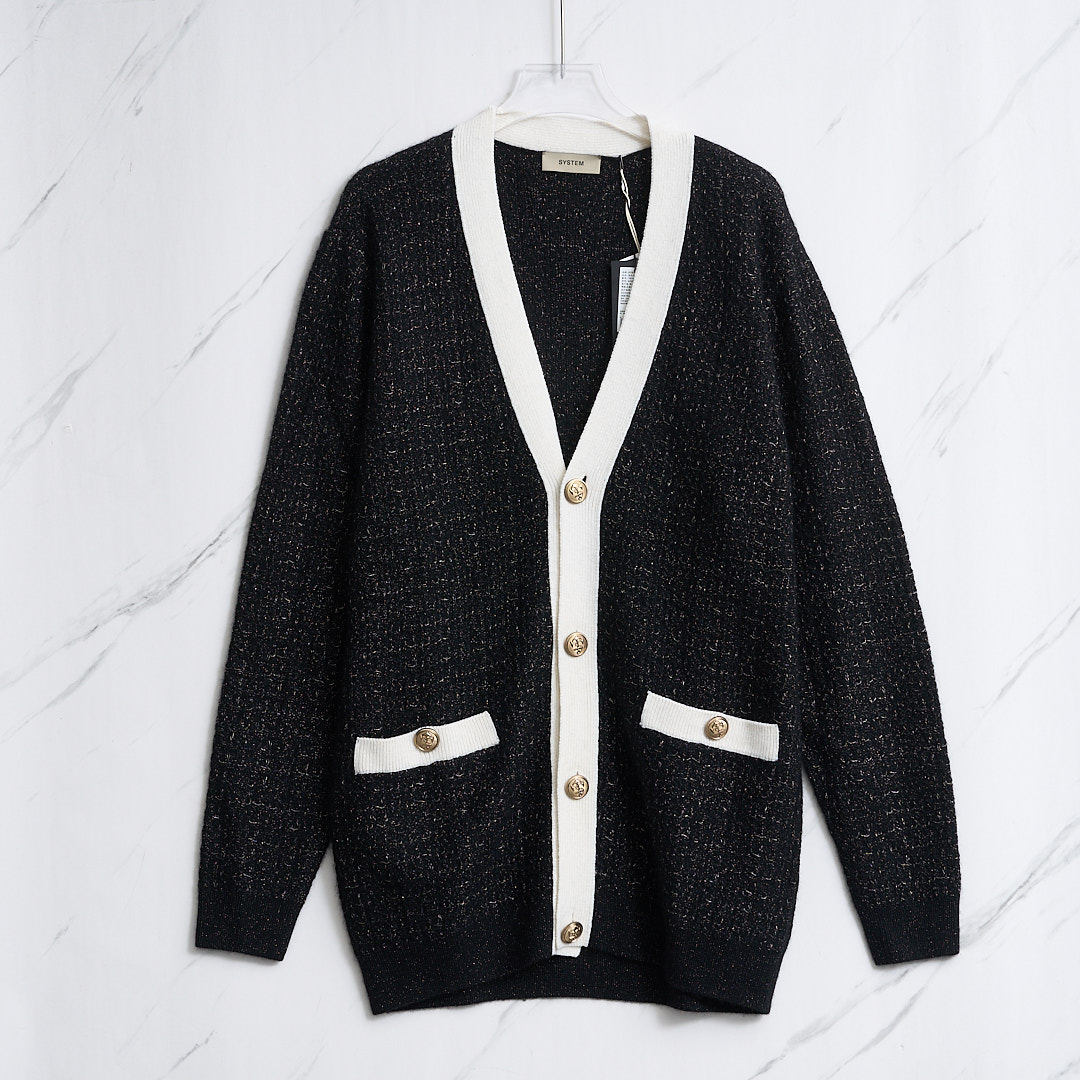 全新未使用  System Homme男士小香风针织外套/SOBU00026