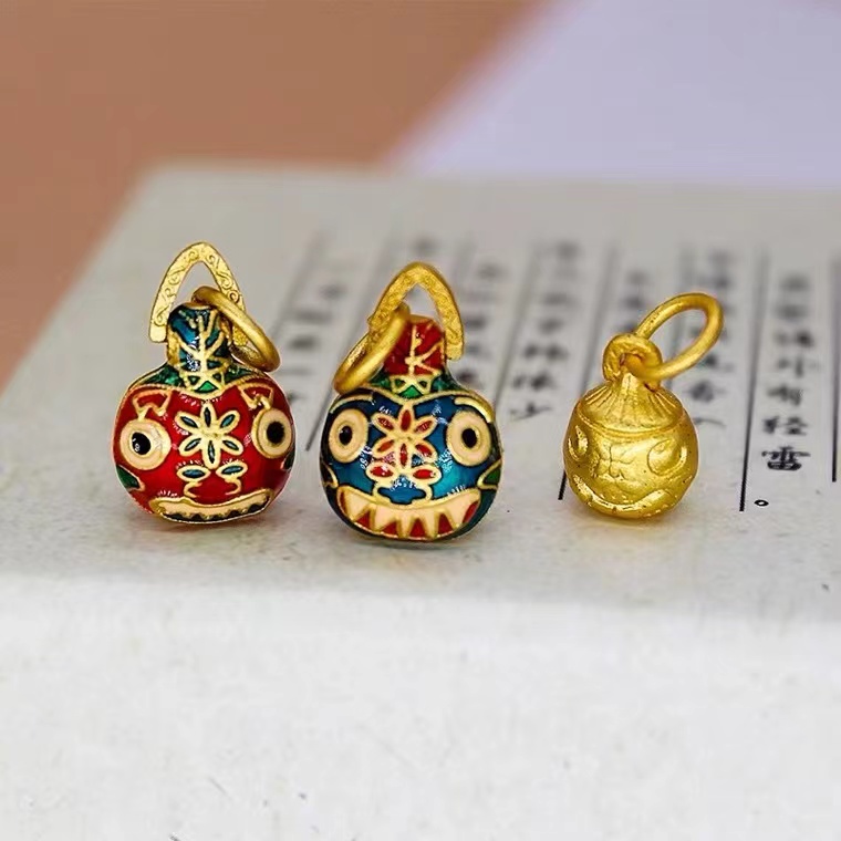 足金999吞金兽一家三口搭玛 瑙手串穿好发货A289-1