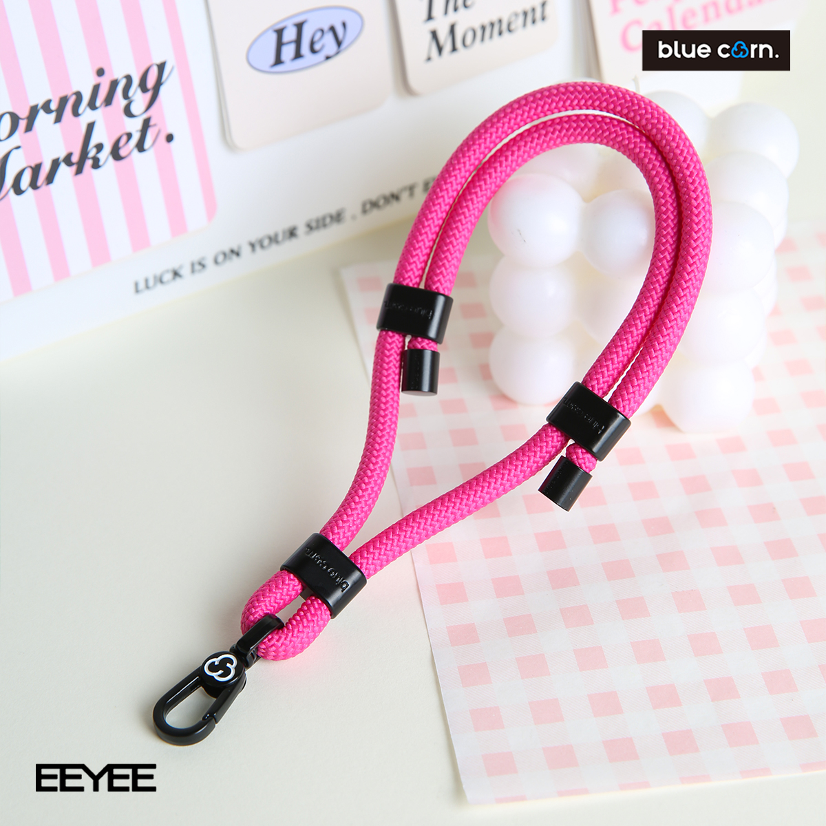 Bluecorn伊亚伊原创6mm多调节简约百搭户外通用短款腕带手机挂绳