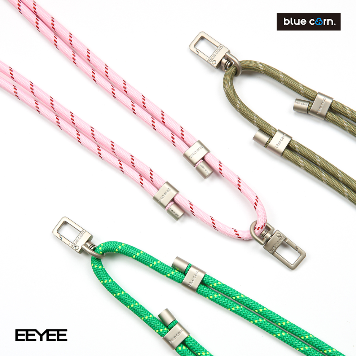 Bluecorn伊亚伊单线间色挂绳简约百搭多功能户外露营防丢手机挂绳