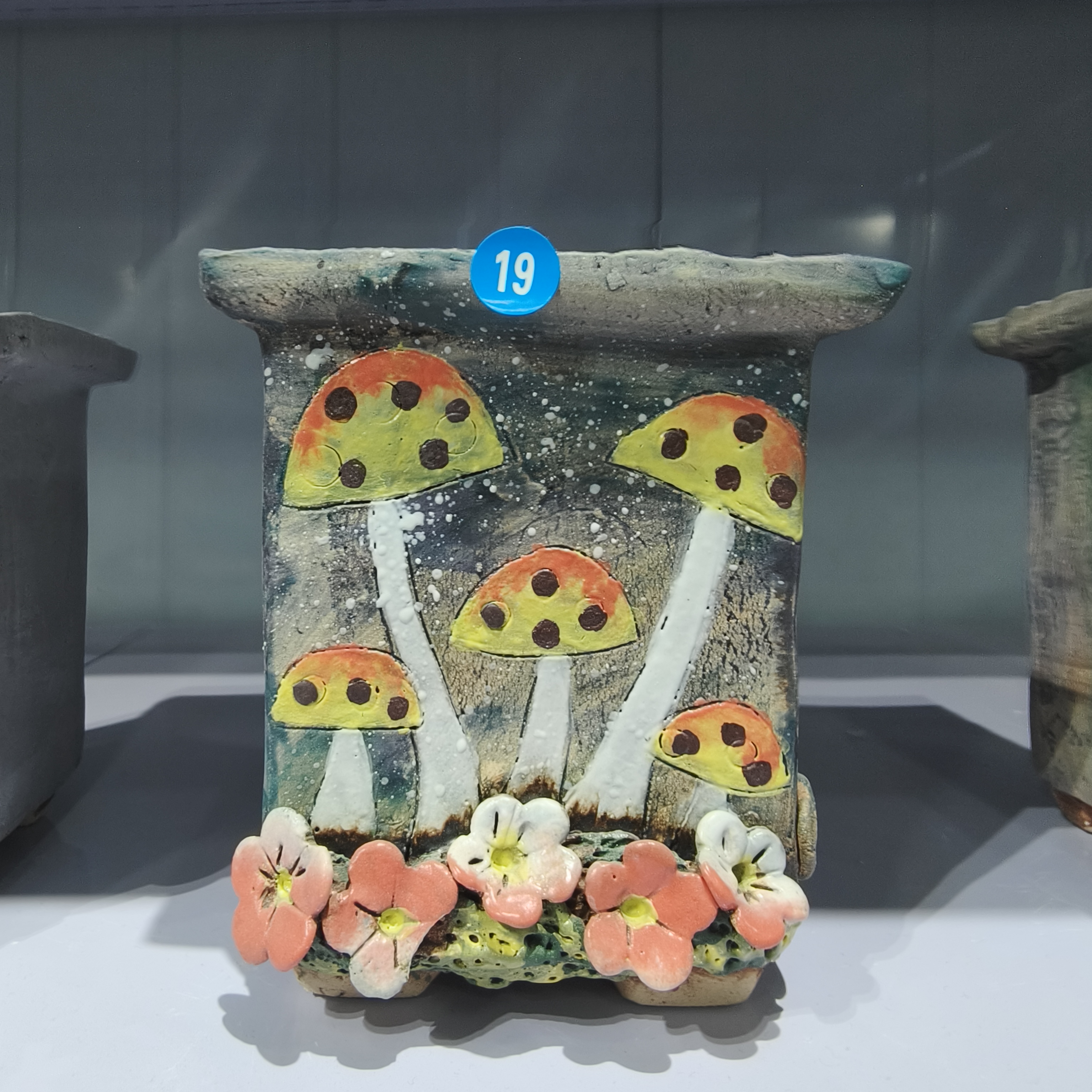 白狐高方花盆，内口9.5高13.5左右，手工盆， 麦饭石材质，透气好