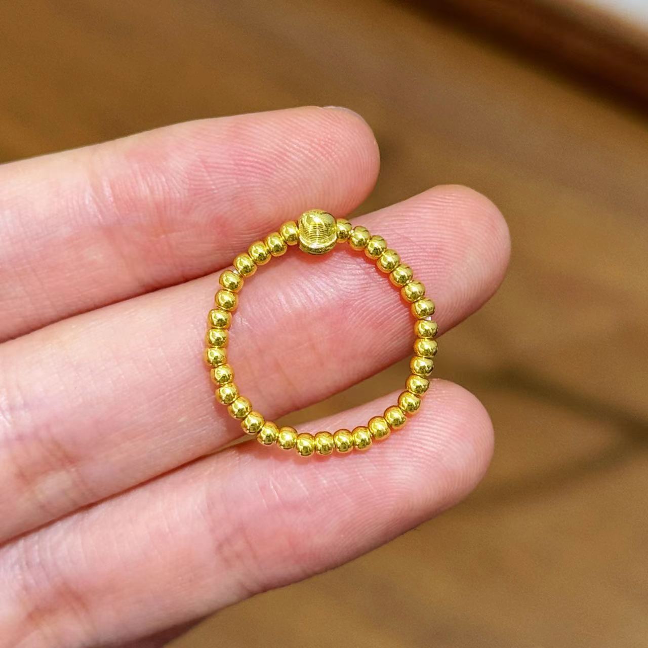 足金999金珠猫眼配件精美百搭34粒#00056