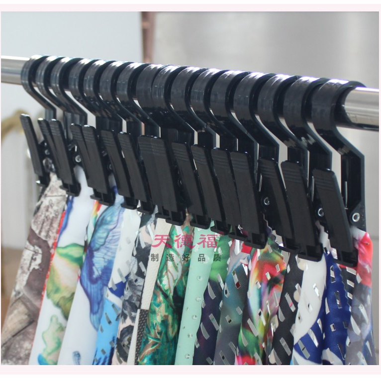 天德福面料样品黑色塑料挂钩布夹展示型号品质材质防风无痕强力