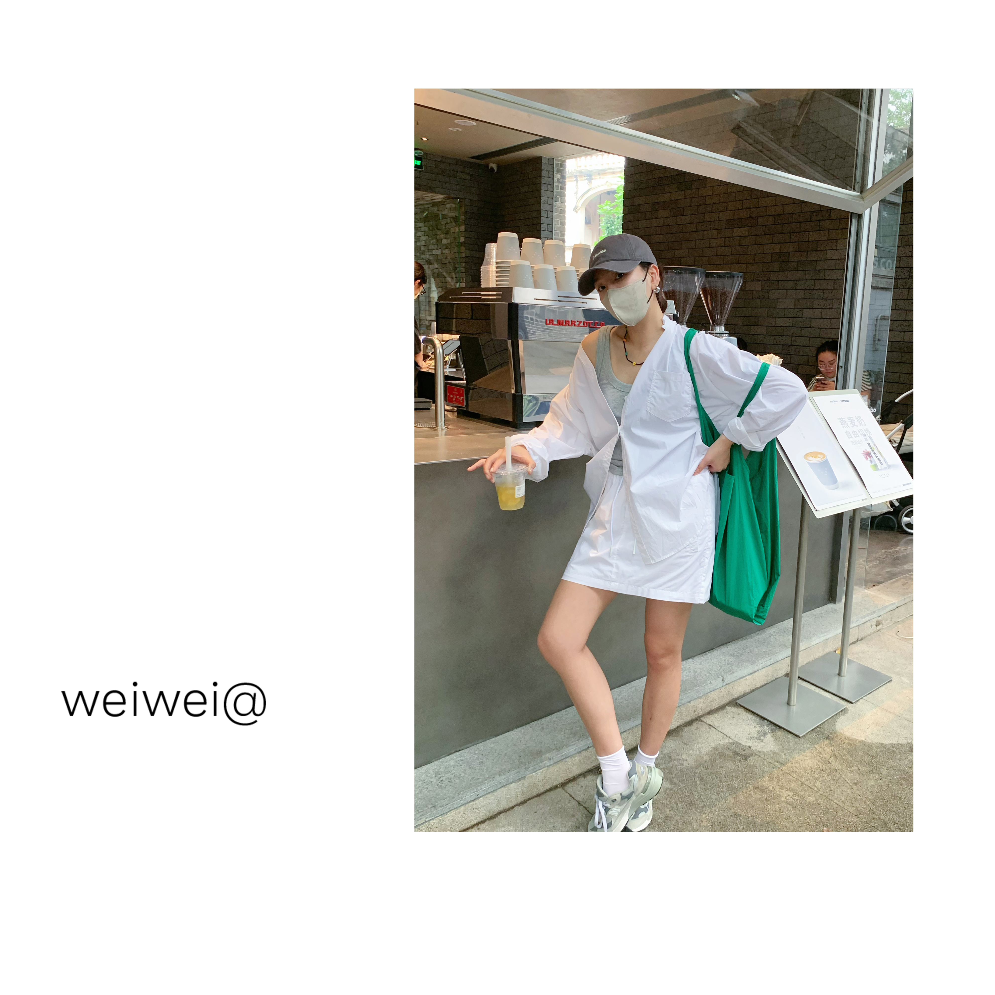 【WEIWEI】新款高级感套装女夏季白色衬衫短裙两件套时尚休闲百搭