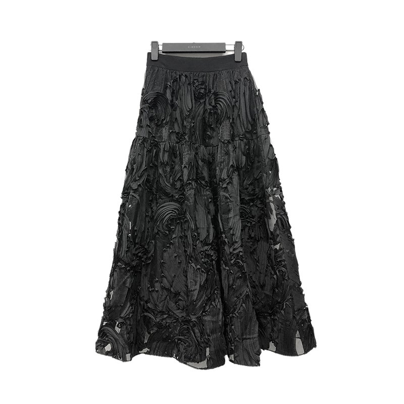 【fangfang姐专属】圣迪奥优雅A字复古长裙半身裙S233Z1149