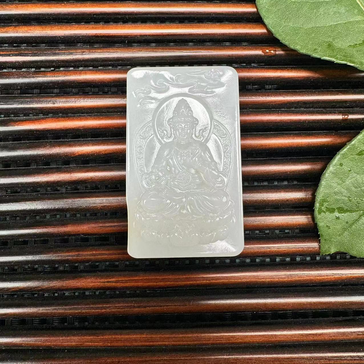 新疆和田玉自在观音男士吊坠时尚双面手工雕刻观音牌大气