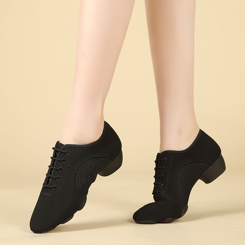 新款专业拉丁舞鞋软底男女同款三节底成人练功鞋教师鞋男交谊舞鞋