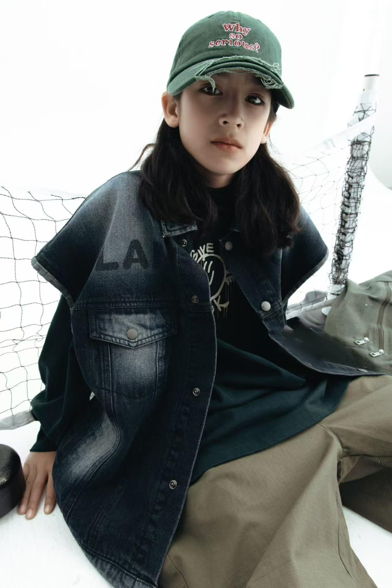 【新品上新】xg225 秋季新品儿童牛仔渐变色马甲