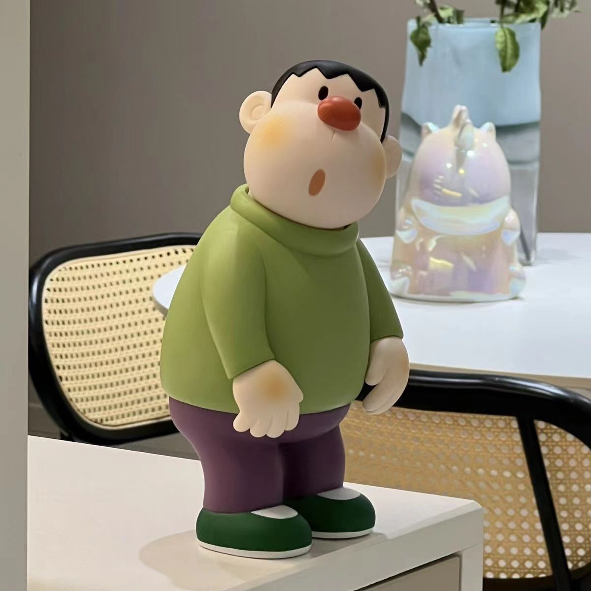 歪头胖虎大手办卡通动漫潮玩客厅小摆件玩偶玩具生日礼物家居摆件
