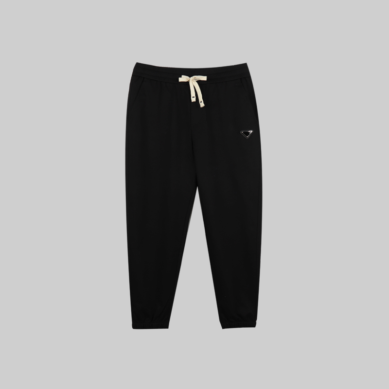 男士三角黑标长裤