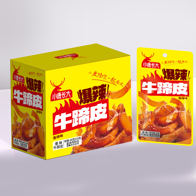 小鹿长大爆辣牛蹄皮劲道解馋大包零食开袋即食下面