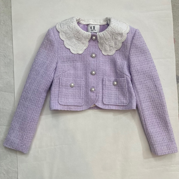 精致款领子可拆卸两种穿法小香外套