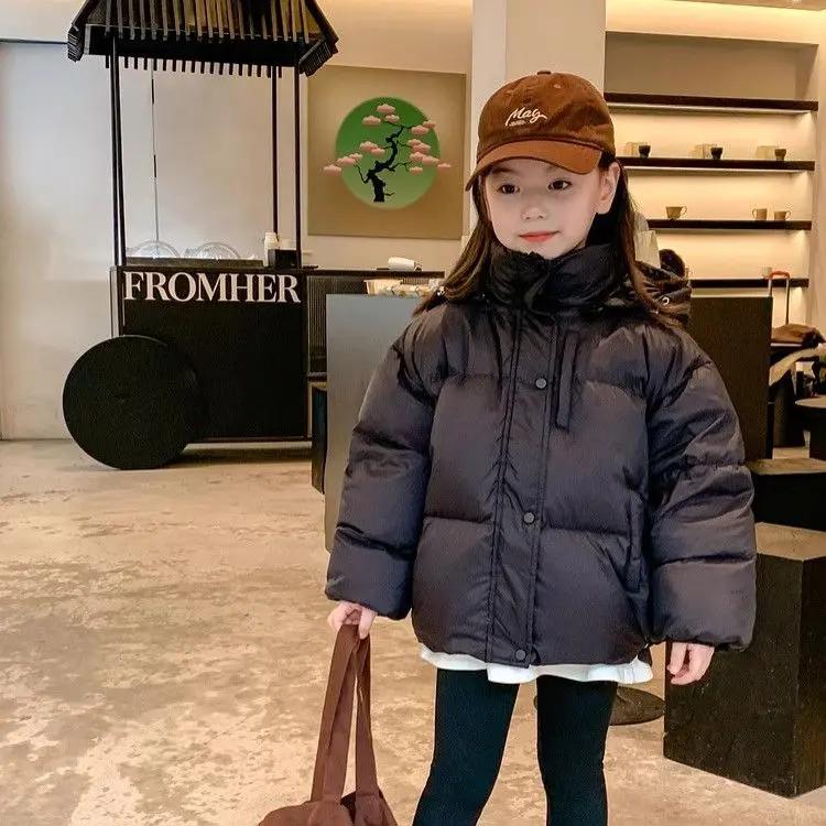 品巴拉巴拉女童杜邦三防服服2024秋冬新款儿童90白鸭绒连帽