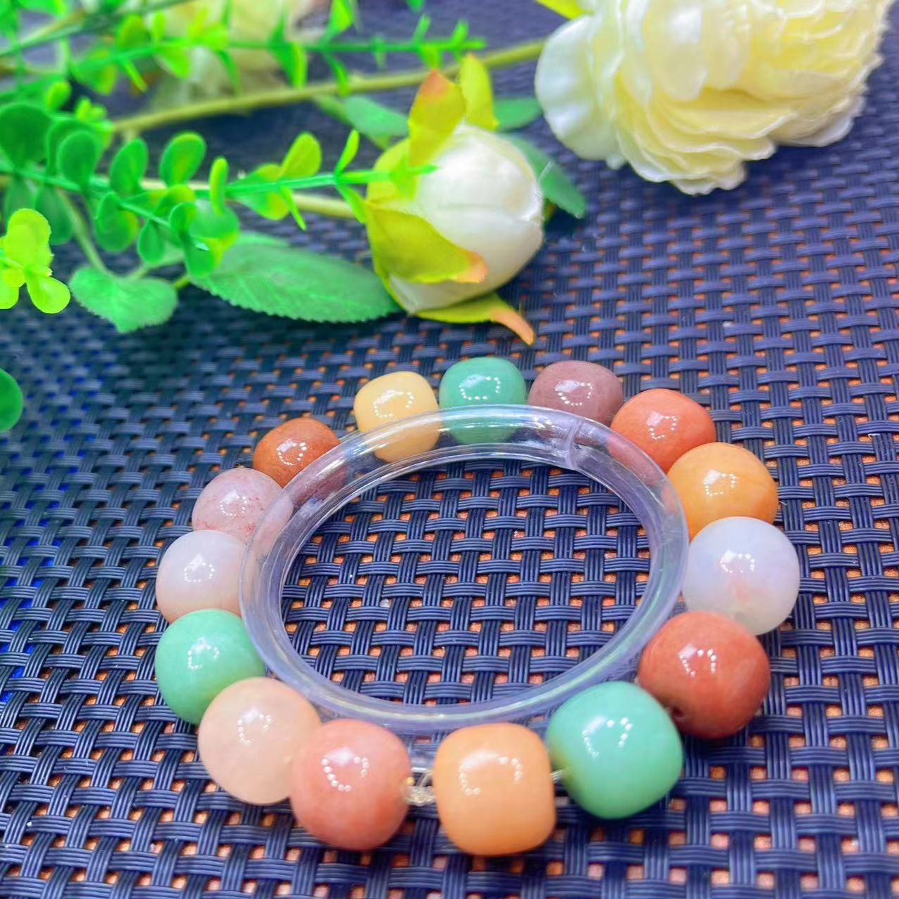 石英岩质玉时尚百搭女款手链手串联系主播