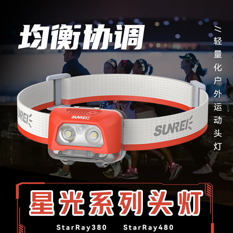 星光系列极致平衡头灯水下照明感应双电池