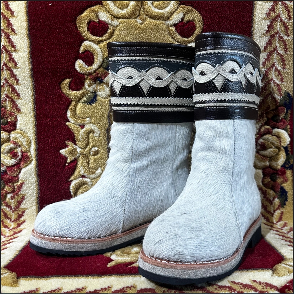 阿尔巴特民族风冬季女款中筒时尚防滑保暖雪地靴【S23-31】