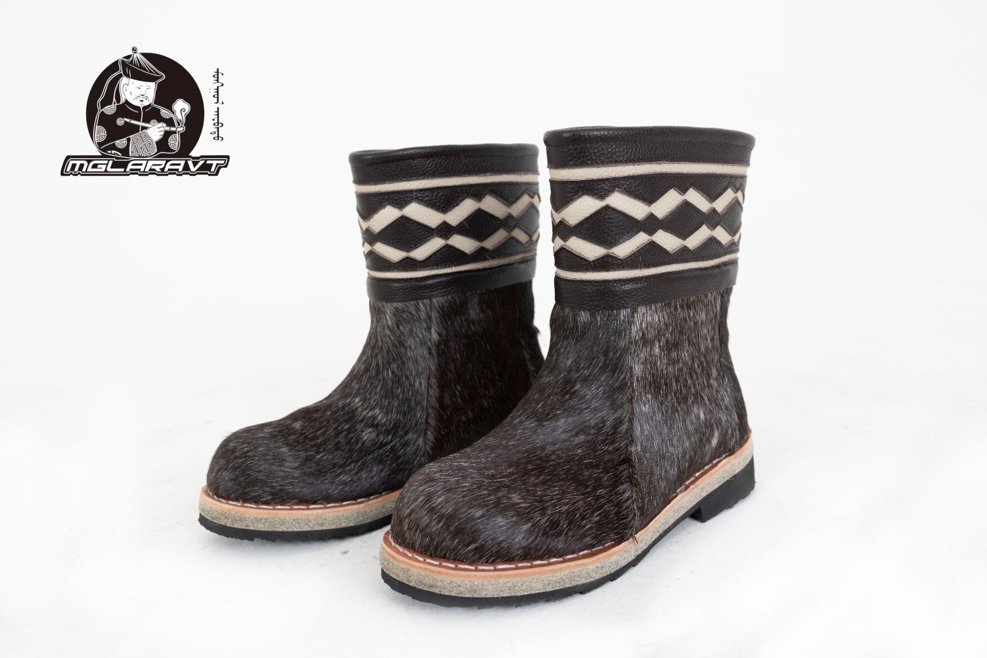 阿尔巴特冬季男士低筒防滑保暖马毛靴【MS23-82】蒙古靴子男士