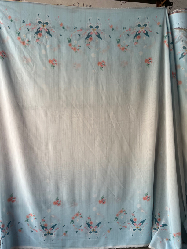 1米价【两头定位蝴蝶花雪纺布料】时尚汉服面料 不支持七天无理由