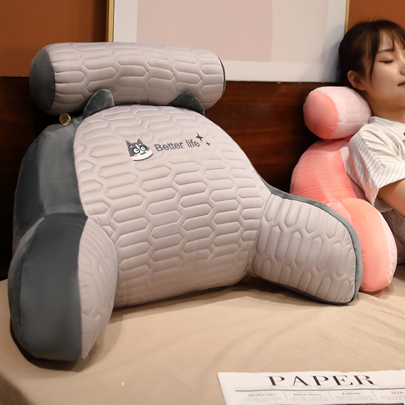【四季丝绒乳胶靠枕】床头靠垫软包护腰沙发抱枕靠枕床头靠背垫