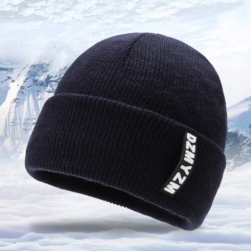 帽子男冬天防寒针织帽加绒加厚保暖帽子骑行防风冷帽秋冬季