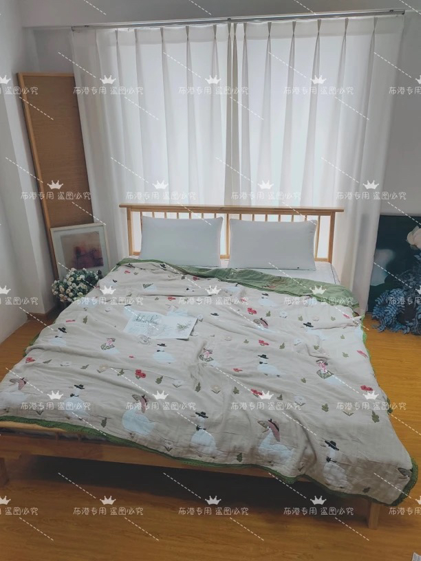 幕古(Mugu)可机洗五层双人贵妇鹅夏被三件套200*230～4斤