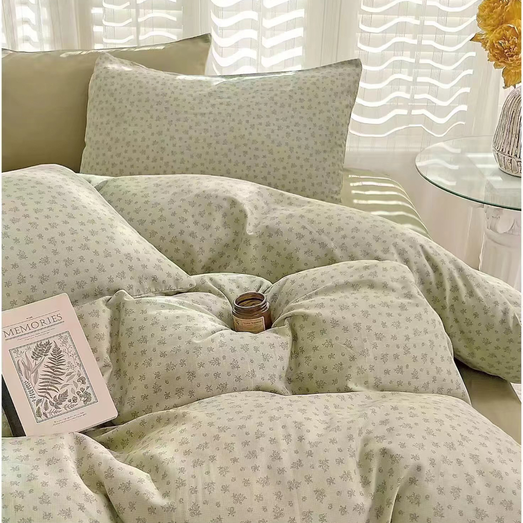 双层纱全棉印花三件套245*250微瑕～T21