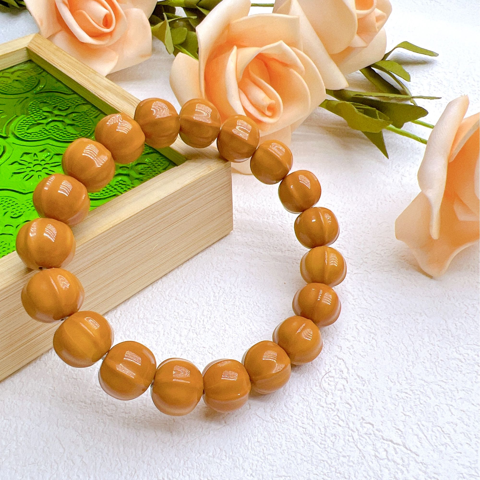 文玩猴头雕刻吞噬手串国风易上色盘玩念珠男女款