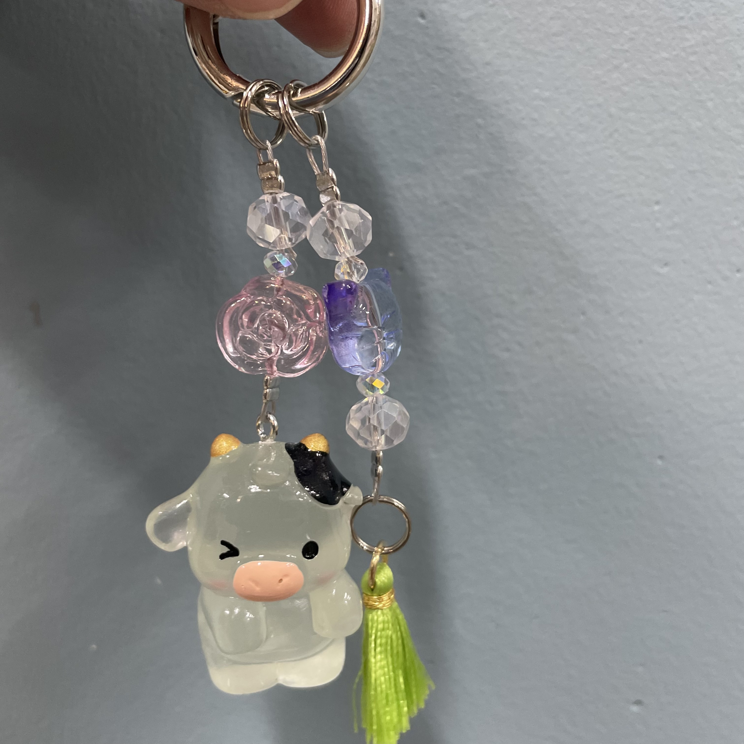 夜光小奶牛手机坠D251