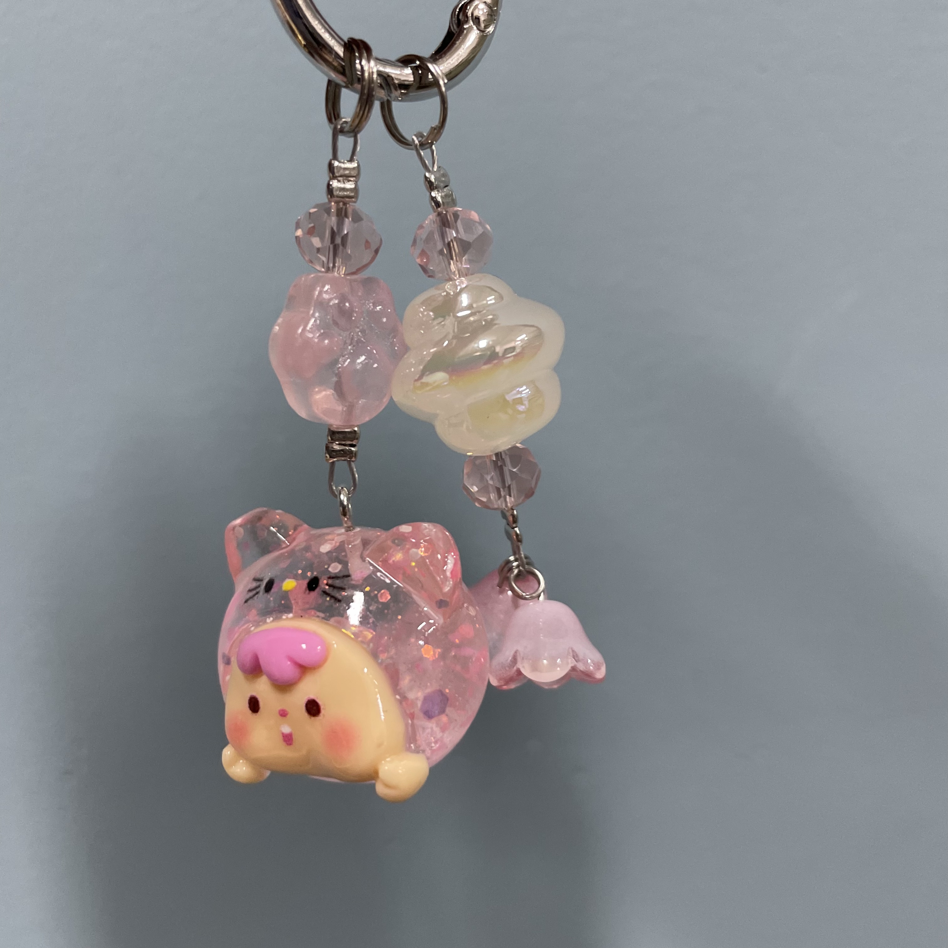 细闪凯蒂猫头手机坠D293